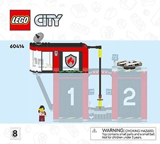 LEGO® City 60414 Feuerwehrstation mit Drehleiterfahrzeug (2024) ab