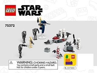 LEGO® 75372 - Pack de combat des Clone Troopers™ et Droïdes de combat - LEGO®  Star Wars™ - Jeux de construction