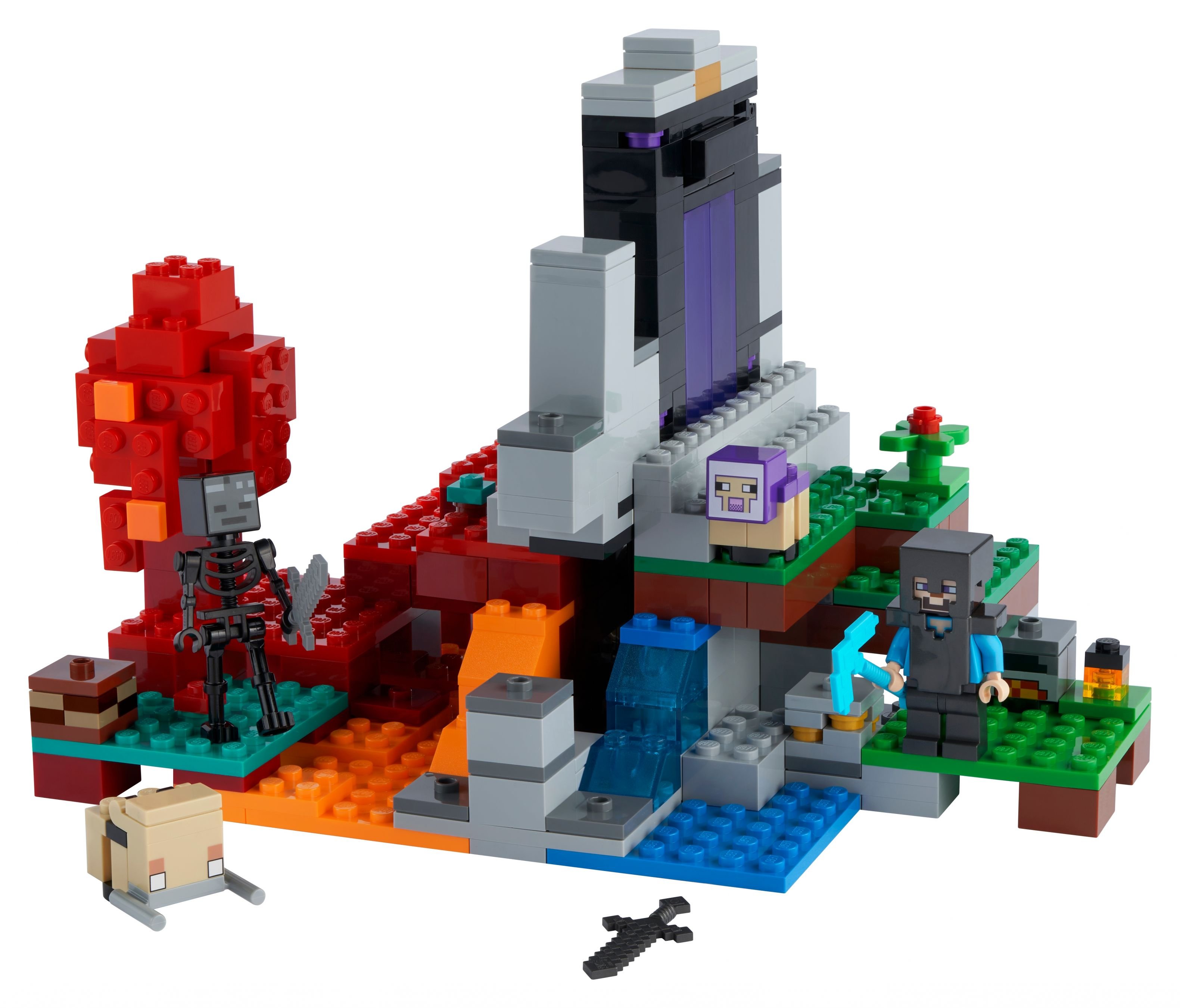 LEGO® Minecraft 21172 03.02.2024) ab (2021) 21% € / LEGO® 23,64 Das | 02/2024 Preisvergleich gespart Portal zerstörte (Stand