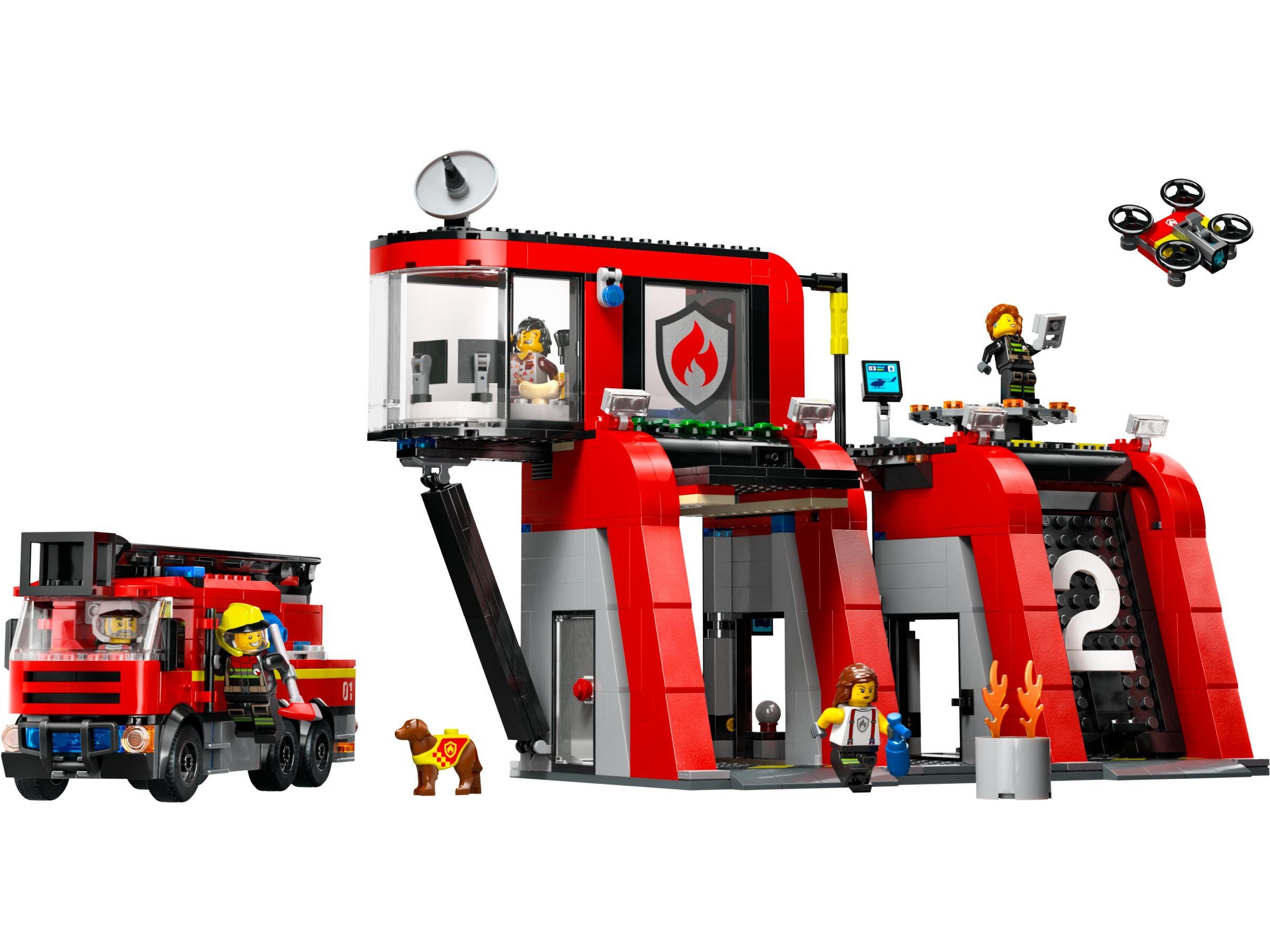 LEGO® City 60414 Feuerwehrstation mit Drehleiterfahrzeug (2024) ab