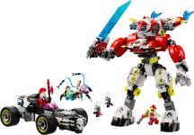 LEGO Dreamzzz 71497 Coopers Tiger-Mech und Zero's Hot Rod Auto